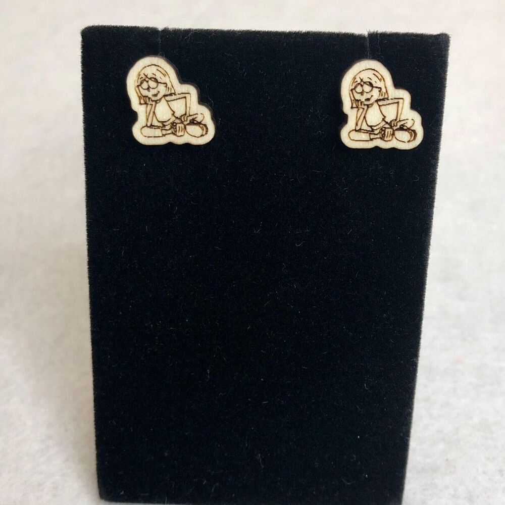 Lizzie McGuire Wood Stud Earrings